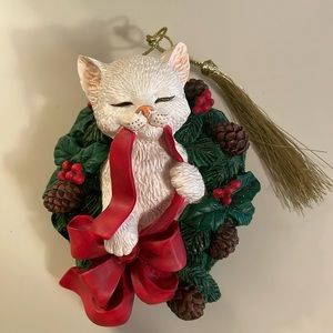 Lenox Kitten In Wreath Ornament